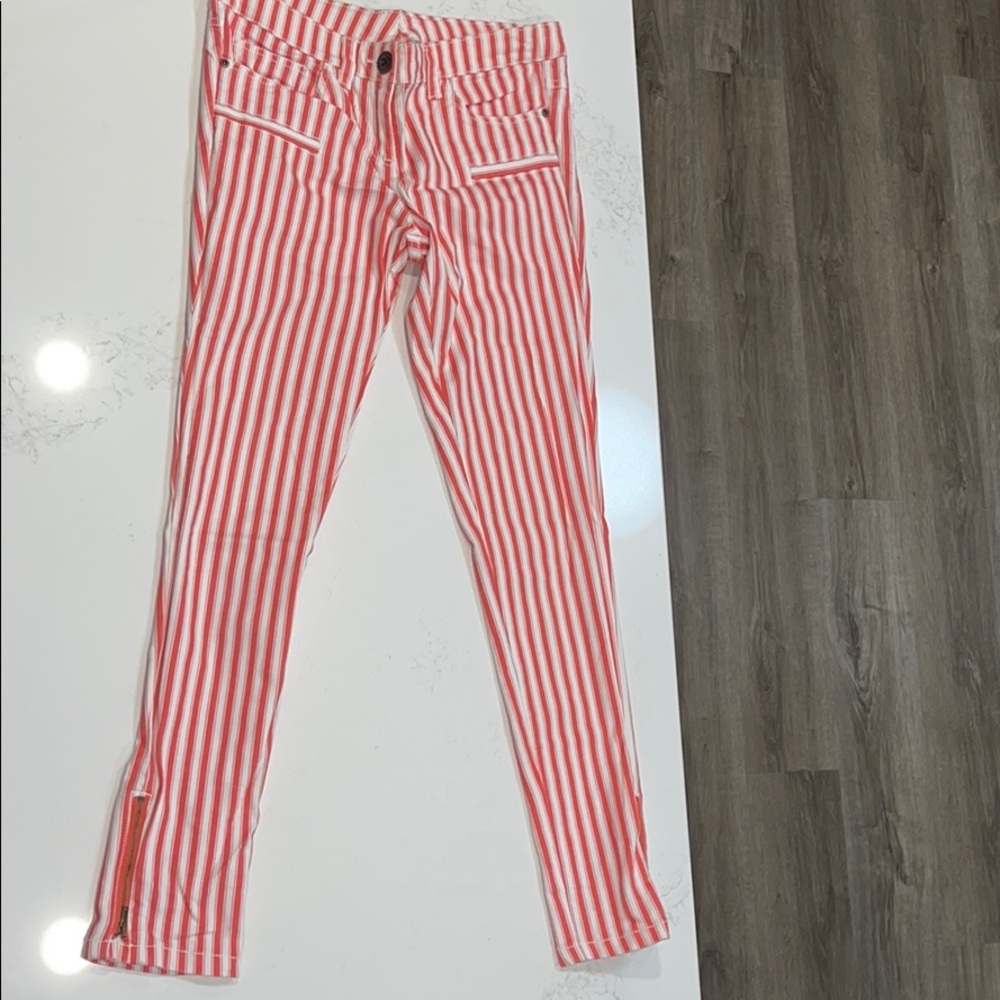 Red & White Strip pants